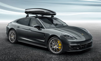Porsche Dachbox, schmal, schwarz